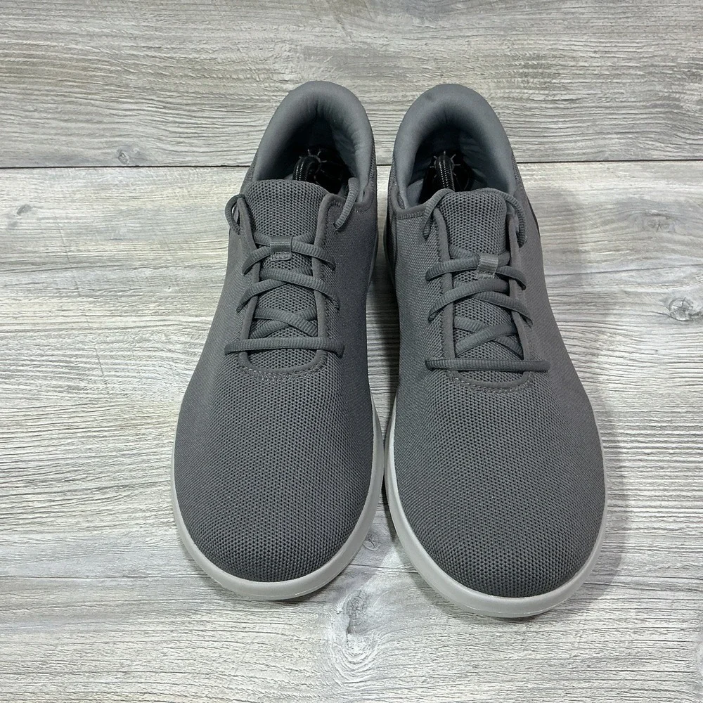 Kizik Madrid Eco Knit Men's Size 12 Wide Grey White Hands Free Sneakers Shoes